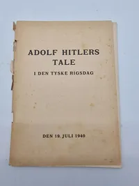 Samling originale tyske ww2 taler på dansk