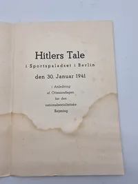 Samling originale tyske ww2 taler på dansk