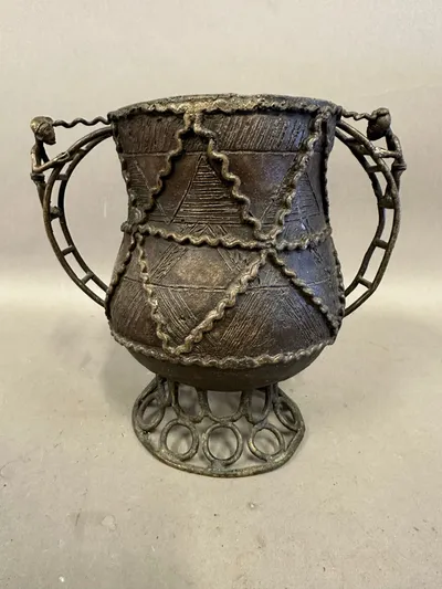 Original bronze skål fra den afrikanske Ashanti stamme