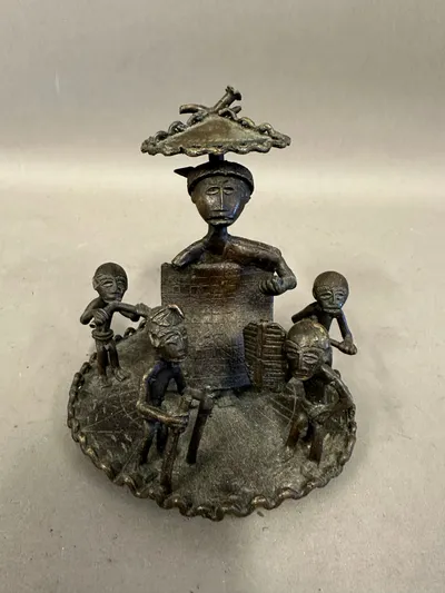 Original bronze figur fra den afrikanske Ashanti stamme
