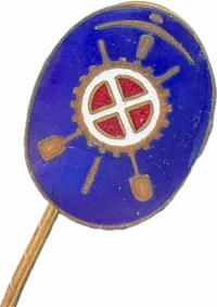 Original Ekstremt Sjælden Dansk WW2 D:N:S:A:P: Arbejdes tjenesten pin for NSU ( National socialistisk ungdom