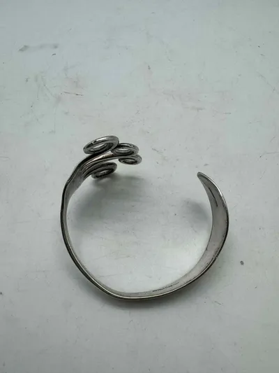 Armring lavet af gaffel - Nysølv
