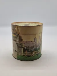 blikdåse fra J.W. Eisenbeiss u. Co., en tidligere Nürnberger Lebkuchenfabrik (Nürnberg Lebkuchenfabrik).