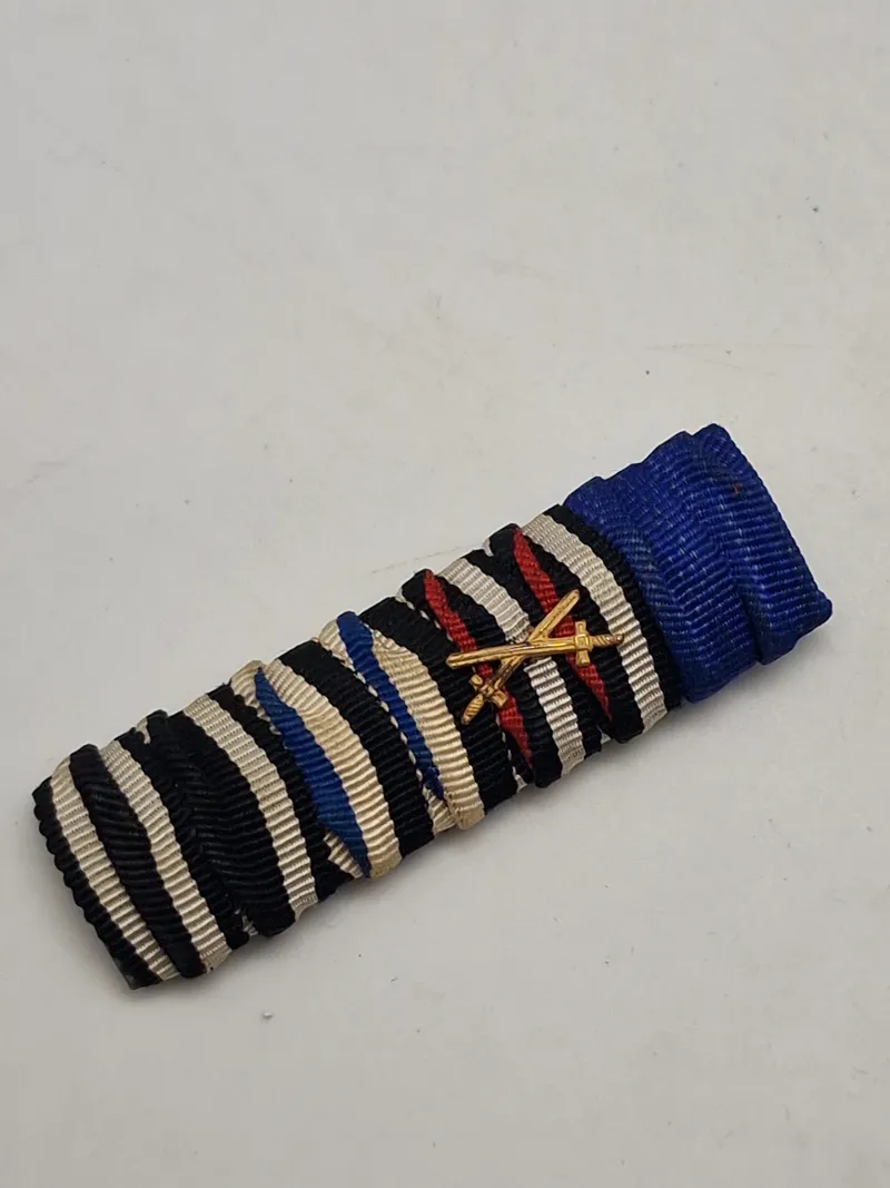 Original bandspange, Eisernes Kreuz 2 Klasse 1914, Bayerischer Militärverdienstorden, Ehrenkreuz für Frontkämpfer und Für Treue Dienst medallie