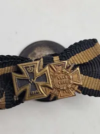 Original tysk bandspange, Eisernes kreuz und Ehrenkreuz des Weltkrieges