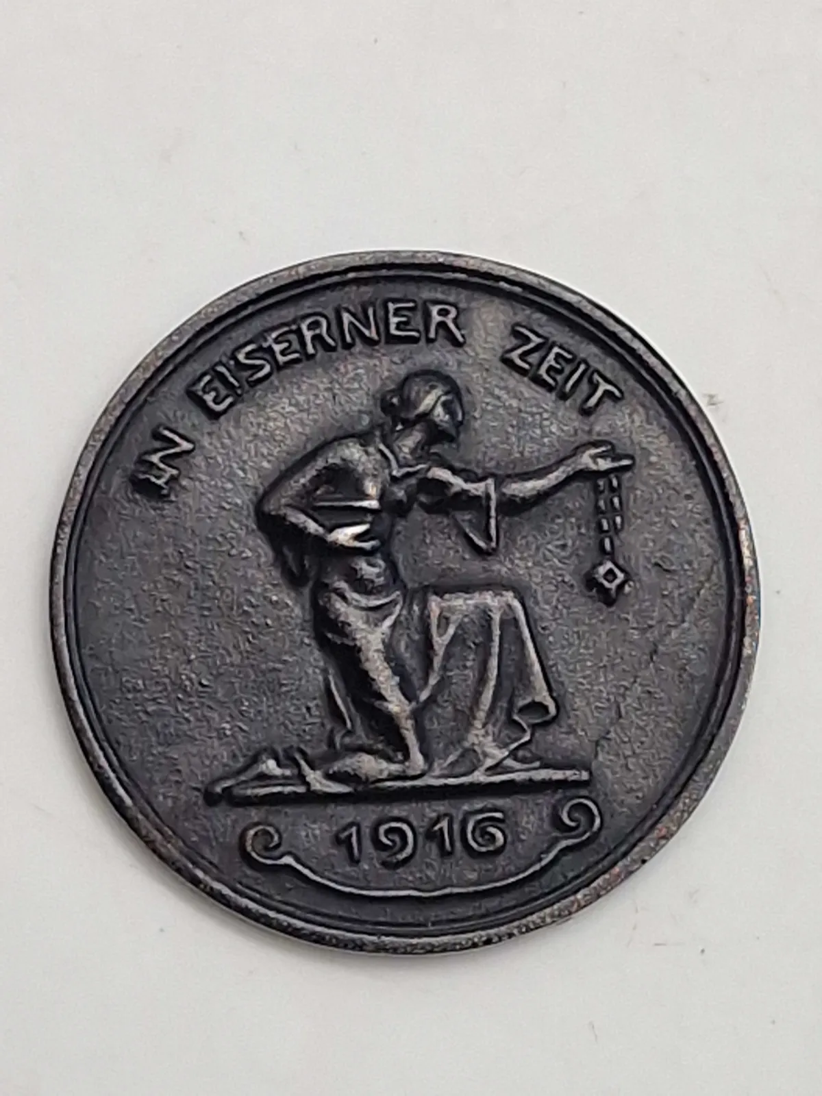 Original tysk “Gold Für Eisen” token/medalje - ww1