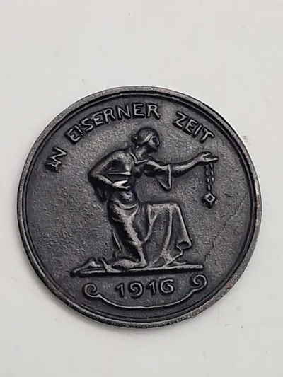 Original tysk “Gold Für Eisen” token/medalje - ww1