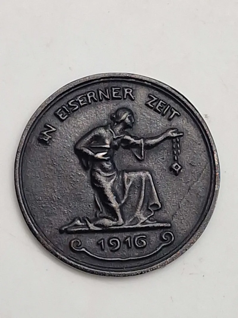 Original tysk “Gold Für Eisen” token/medalje - ww1