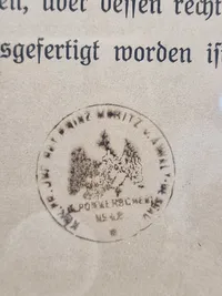 Originalt WW1 urkunde Jernkors 1 klasse