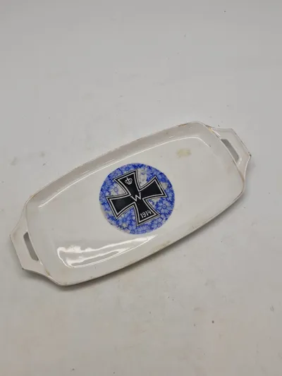 Original tysk ww1 patriotisk porcelæns bakke