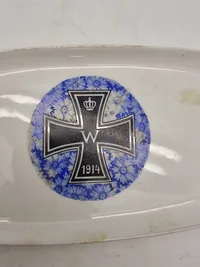Original tysk ww1 patriotisk porcelæns bakke