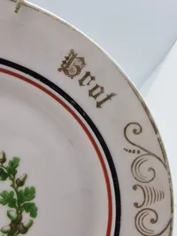 Original tysk ww1 tallerken med inskriptionen Unser täglich Brot gib uns heute." (Vores daglige brød giv os i dag.)