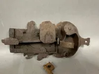 Original 17 tals portlås med nøgle, virker