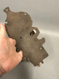 Original 17 tals portlås med nøgle, virker