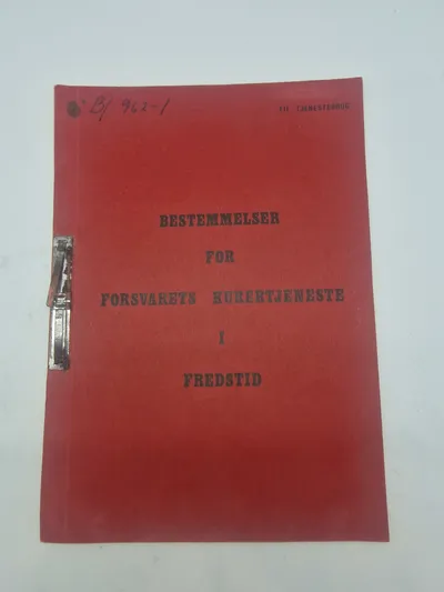 Bestemmelser for forsvarets kurertjeneste i fredstid