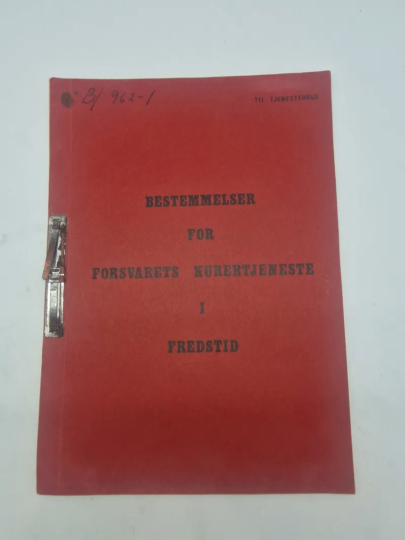 Bestemmelser for forsvarets kurertjeneste i fredstid