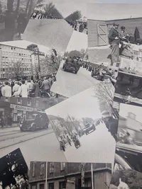 Samling fotos fra tiden omring befrielsen 1945