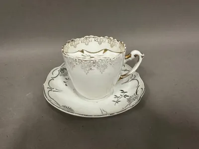 Original Antik Tysk skægkop fremstillet af  Carl Tielsch Altwasser factory fra før 1909