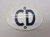 Original Enamel Car Grill Plate CD Corps Diplomatique