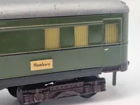 Samling model tog med skinner (Made in US zone, Germany)
