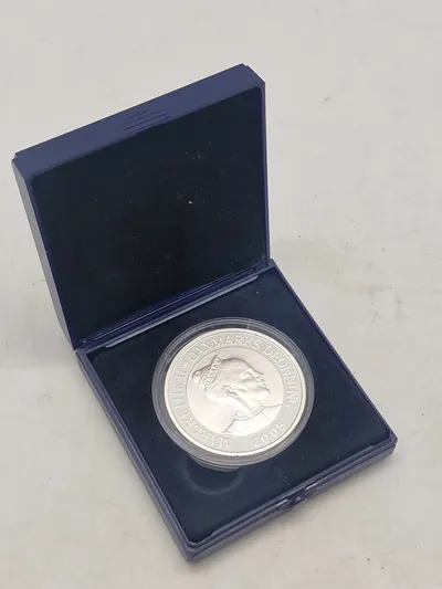 dansk 10-kroners erindringsmønt, der blev udgivet i 2005 i anledning af H.C. Andersens 200-års fødselsdag - sølv, 31 gram