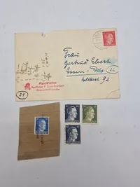 Originalt brev, samt tyske ww2 frimærker