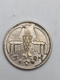 Adolf Hitler Token og mærke til skulderstrop. Nummer er originalt, og Token er efterkrigs