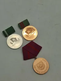 Medal 15 Years Volunteer to Protect the State Border of the GDR (2), & Medal for Faithful Service in the National People's Army