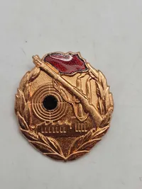Skydemærker -Kampfgruppen der Arbeiterklasse (Kampfgrupperne af Arbejderklassen) i DDR (Østtyskland).