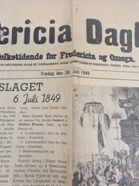 Originalt eks af Fredericia Dagblad fra 1949