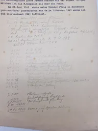 Originalt “Mein Lebenslauf" (mit livsforløb), der beskriver en mands liv og karriere i den tyske flåde - ww2