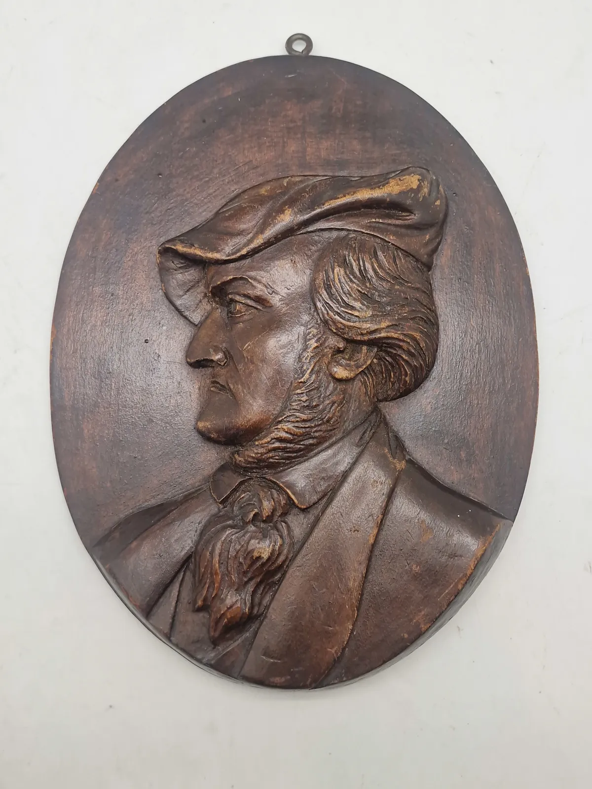 Træ relief med Hitlers ynglings komponist Richard Wagner