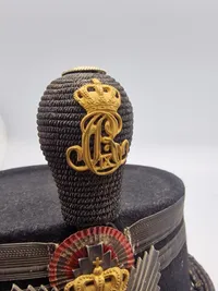 Original Kepi model 1880 for officerer v. fodfolket pompon + svejf  1889