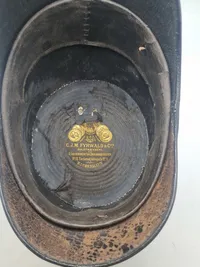 Original Kepi model 1880 for officerer v. fodfolket pompon + svejf  1889