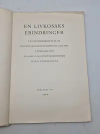 En livkosaks erindringer
