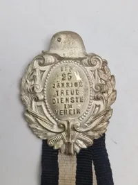 Original tysk nål - "25 JÄHRIGE TREUE DIENSTE IM VEREIN"