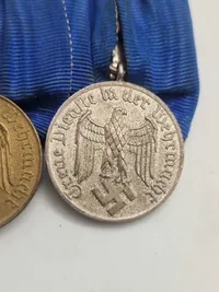 Original 2-fach Ordensspange / Spange Dienstauszeichnung der Wehrmacht