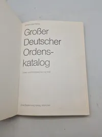 Großer Deutscher
Ordenskatalog
bis 1918