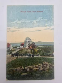 Originalt postkort med motiv af Dybbøl mølle efter stormen  1864