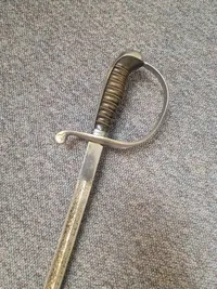 Original Dansk officerssabel med graveret klinge