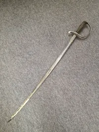 Original Dansk officerssabel med graveret klinge