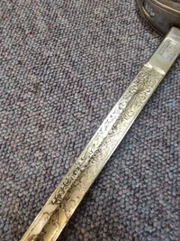 Original Dansk officerssabel med graveret klinge