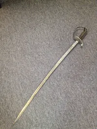 Original Dansk officerssabel med graveret klinge