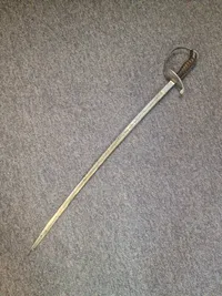 Original Dansk officerssabel med graveret klinge