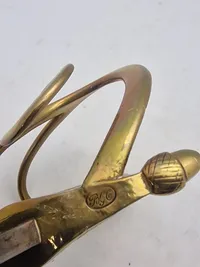 Original dansk Hautboistsabel Model 1831,  stemplet: Slesvigske Jæger Corps 2. Kompagni nr. 6