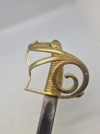 Original dansk Hautboistsabel Model 1831,  stemplet: Slesvigske Jæger Corps 2. Kompagni nr. 6