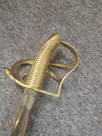 Original dansk Hautboistsabel Model 1831,  stemplet: Slesvigske Jæger Corps 2. Kompagni nr. 6