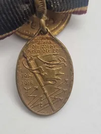 Original Blank die Wehr Rein Ehr 1914-1918 medalje. Miniature til knappehullet