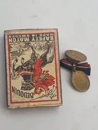 Original Blank die Wehr Rein Ehr 1914-1918 medalje. Miniature til knappehullet