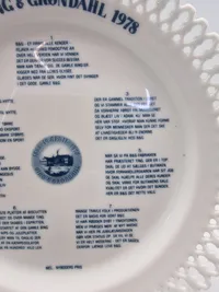 jubilæumsplatte fra Bing & Grøndahl, lavet i anledning af fabrikkens 125-års jubilæum i 1978